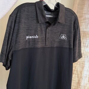 Under Armour Black Polo Shirt with Logos